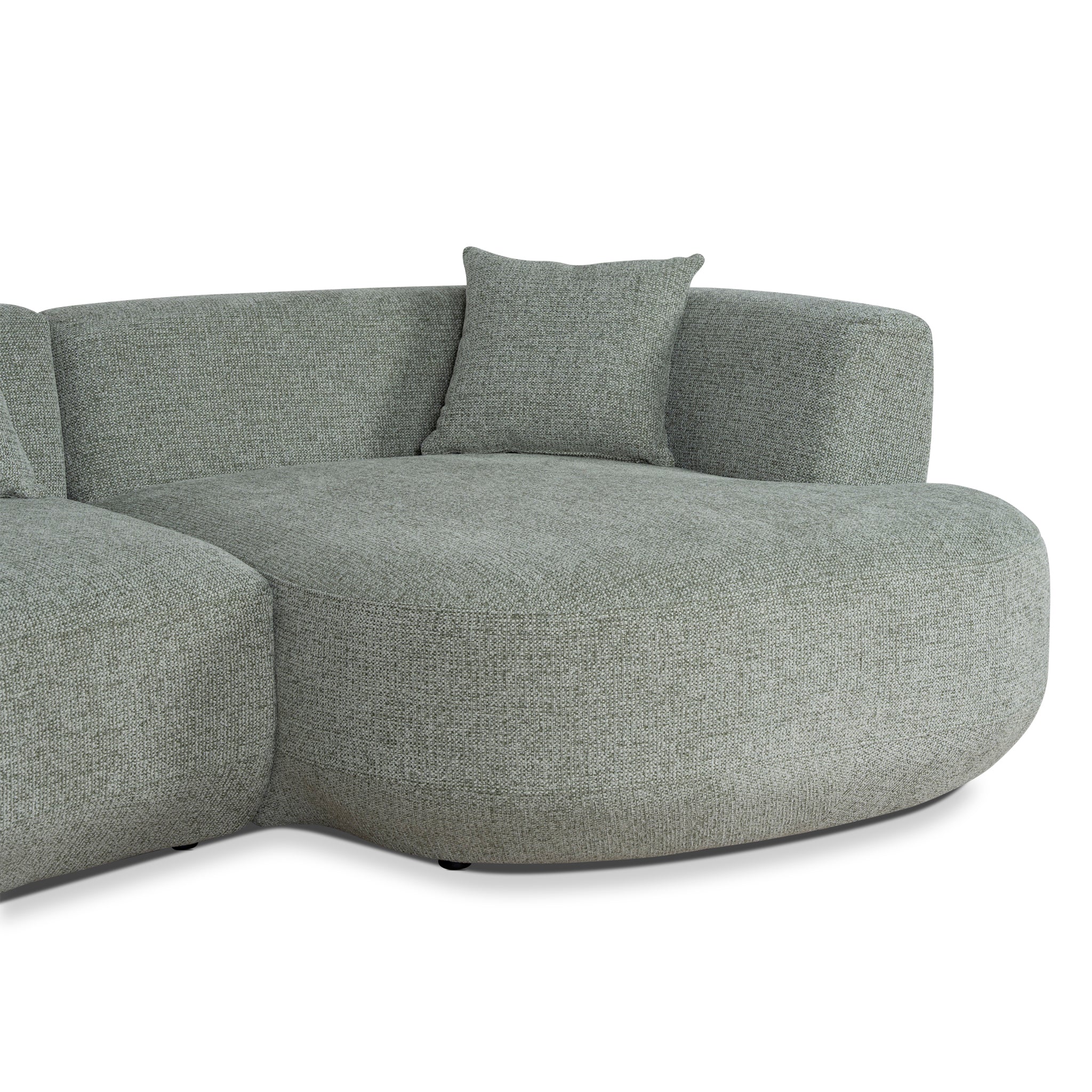 Modular Right Chaise Sofa - Coral Light Green