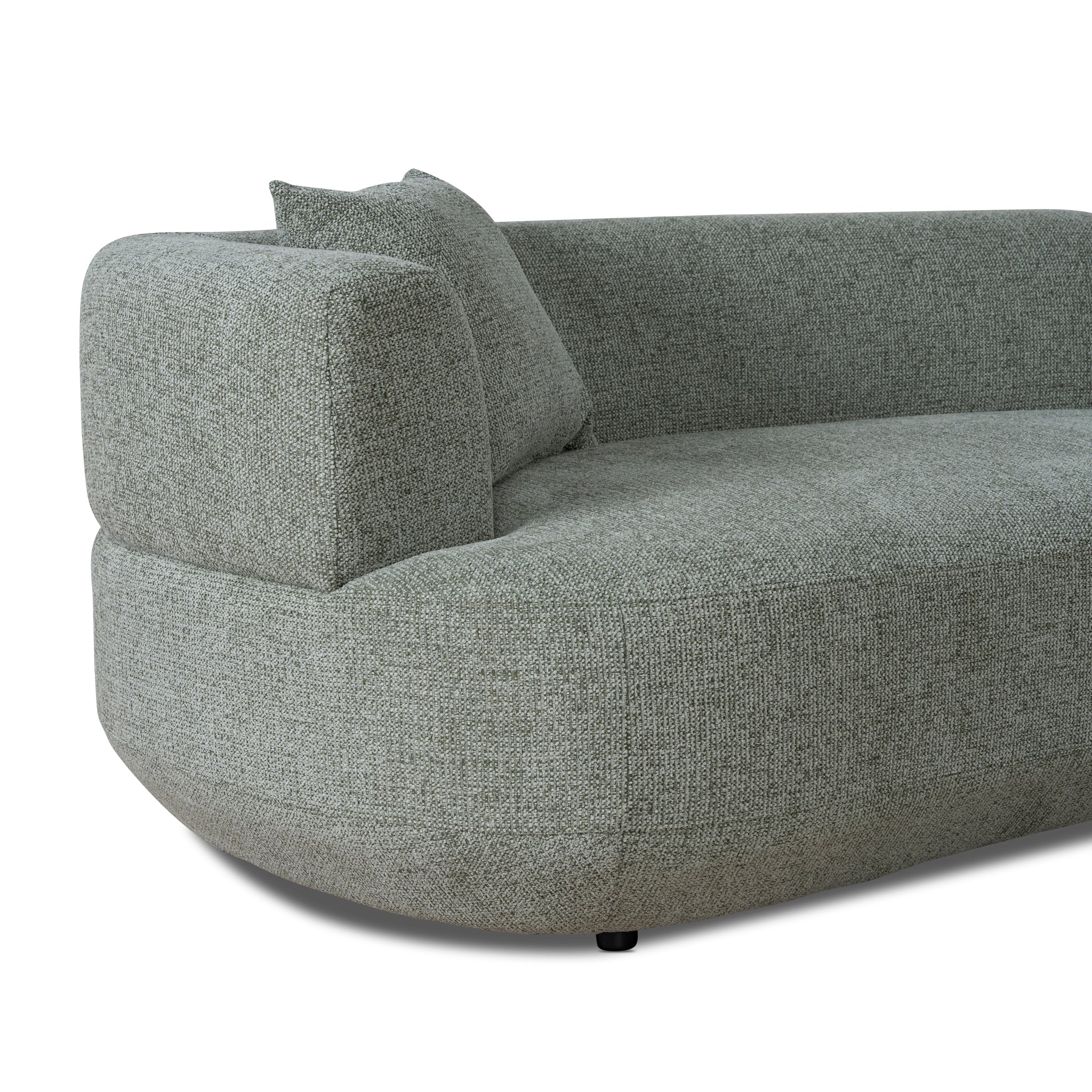 Modular Right Chaise Sofa - Coral Light Green