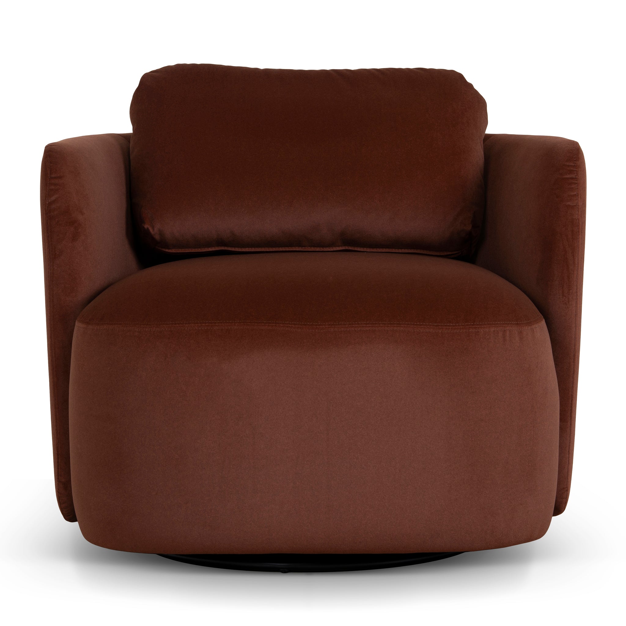 Swivel Armchair - Burnt Brown