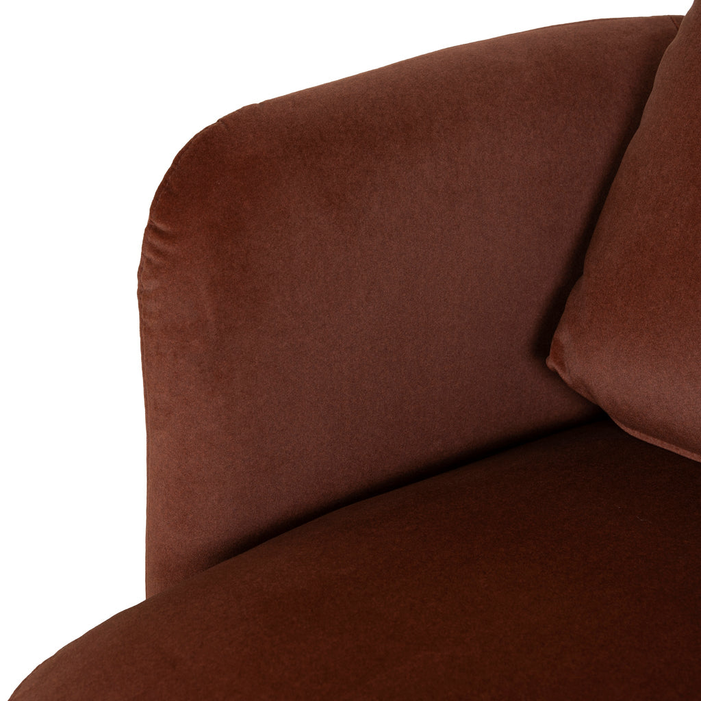 Swivel Armchair - Burnt Brown