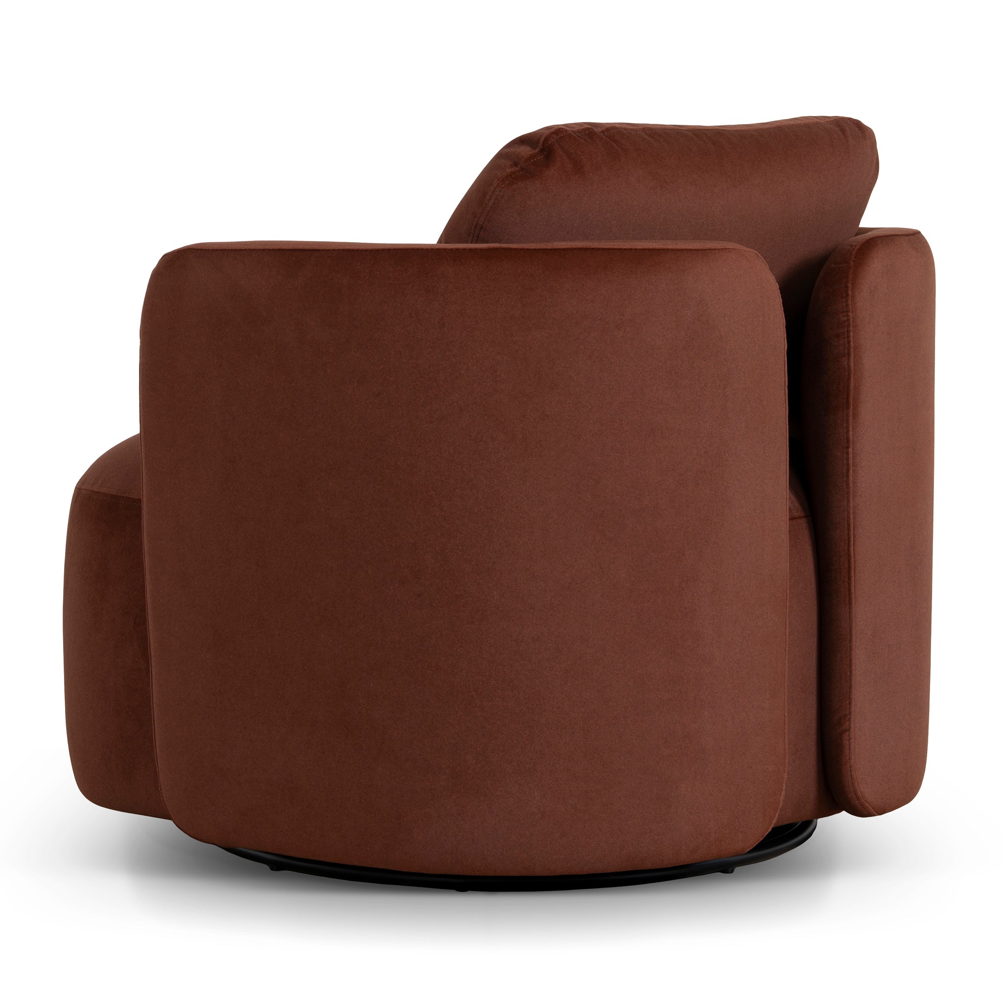 Swivel Armchair - Burnt Brown