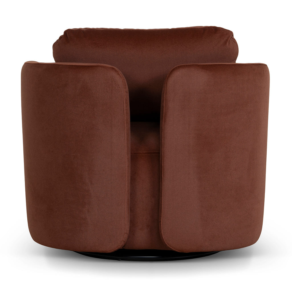 Swivel Armchair - Burnt Brown