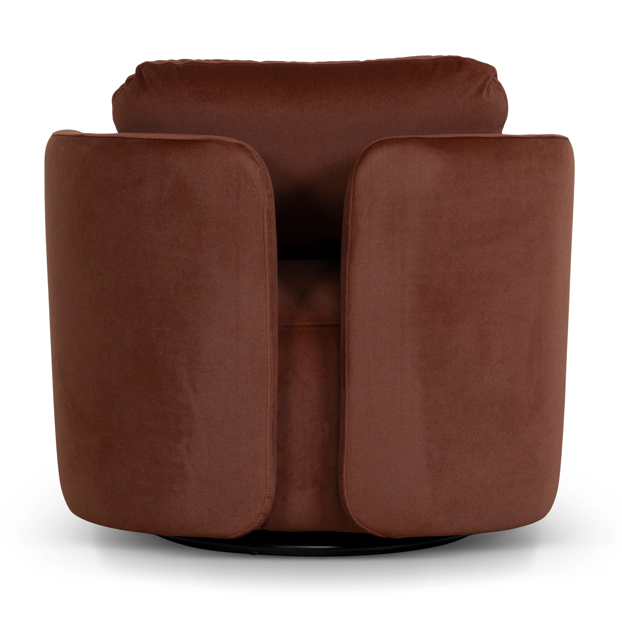 Swivel Armchair - Burnt Brown