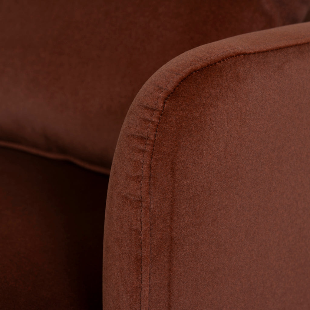 Swivel Armchair - Burnt Brown