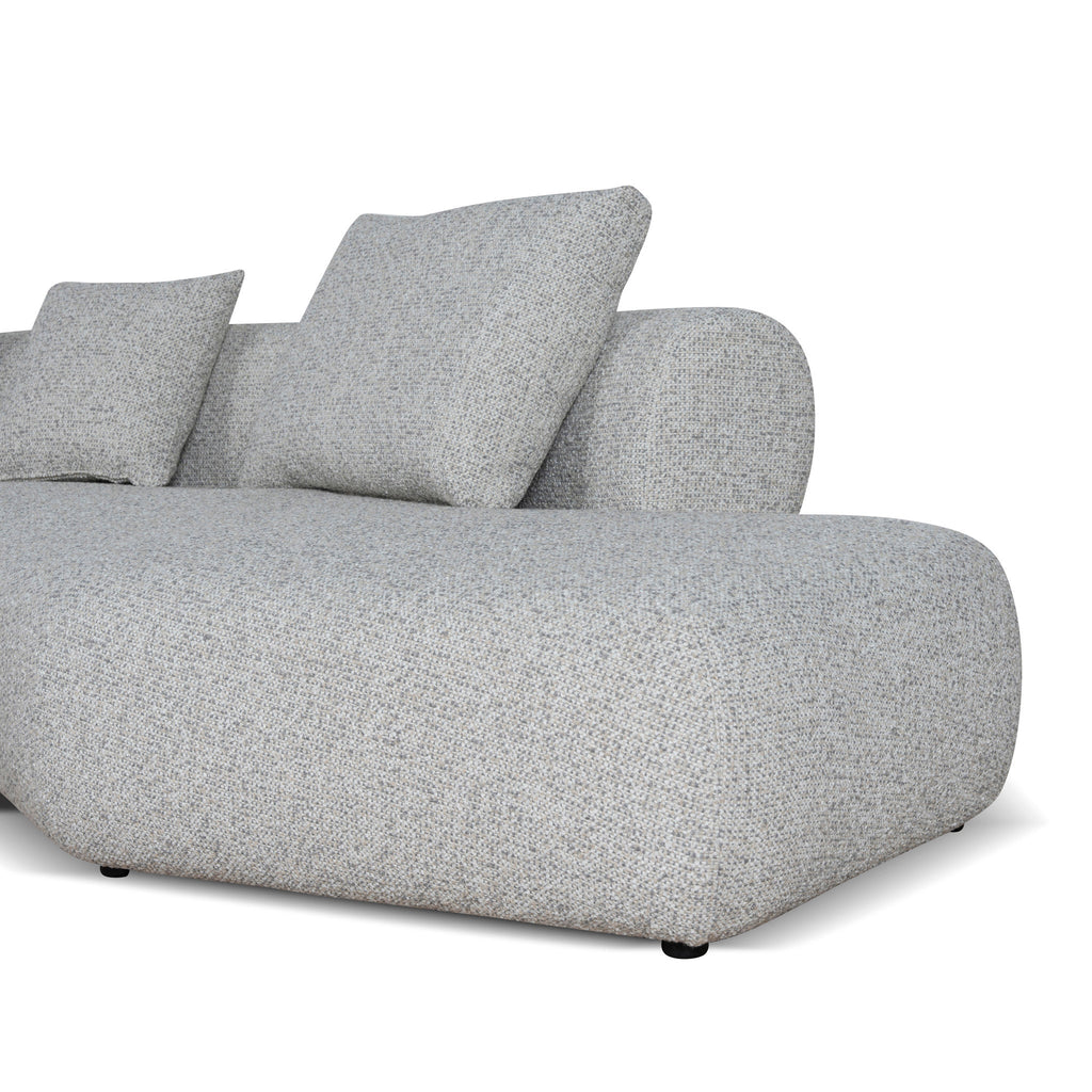 Right Chaise Corner Sofa - Noah Silver Lining