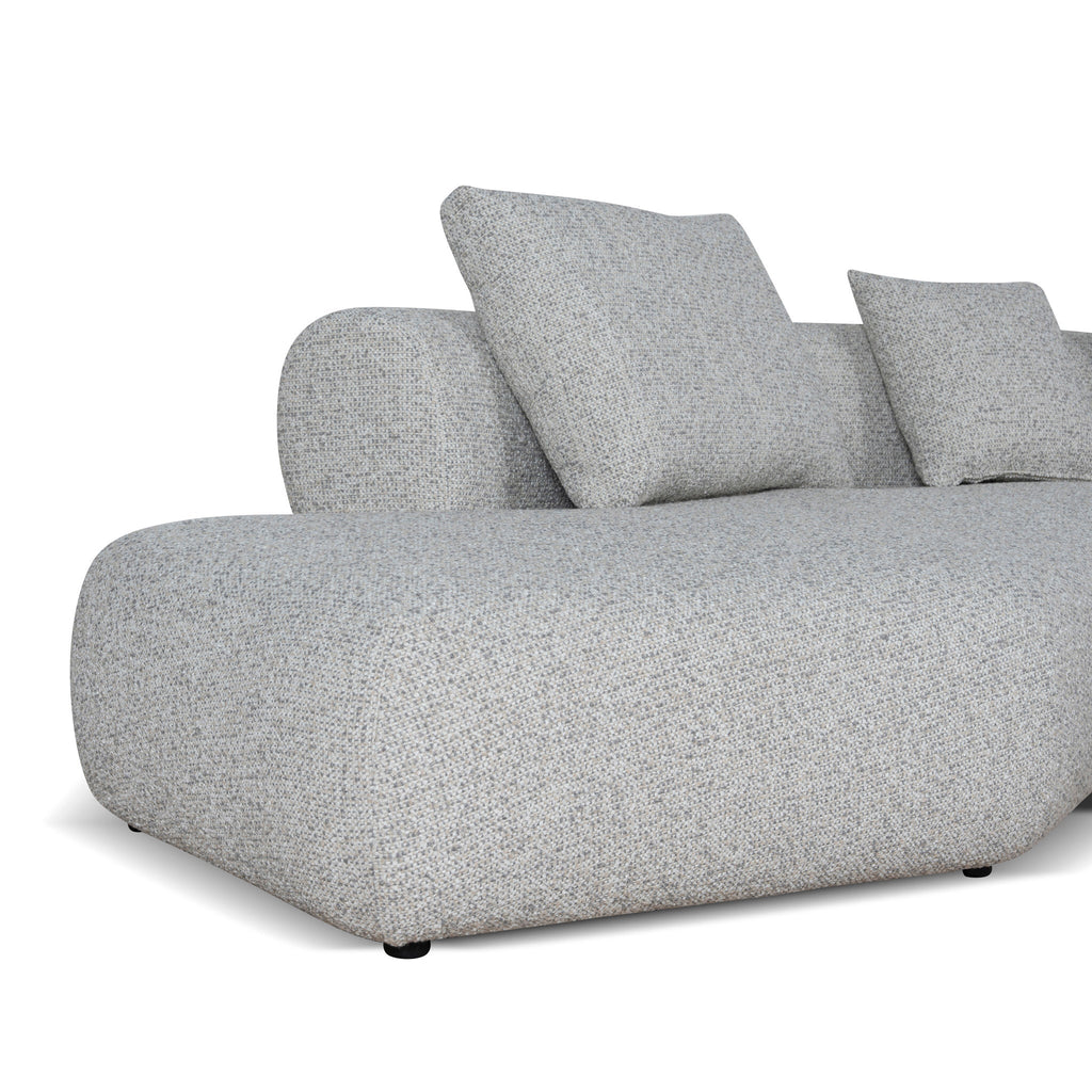 Left Chaise Corner Sofa - Noah Silver Lining