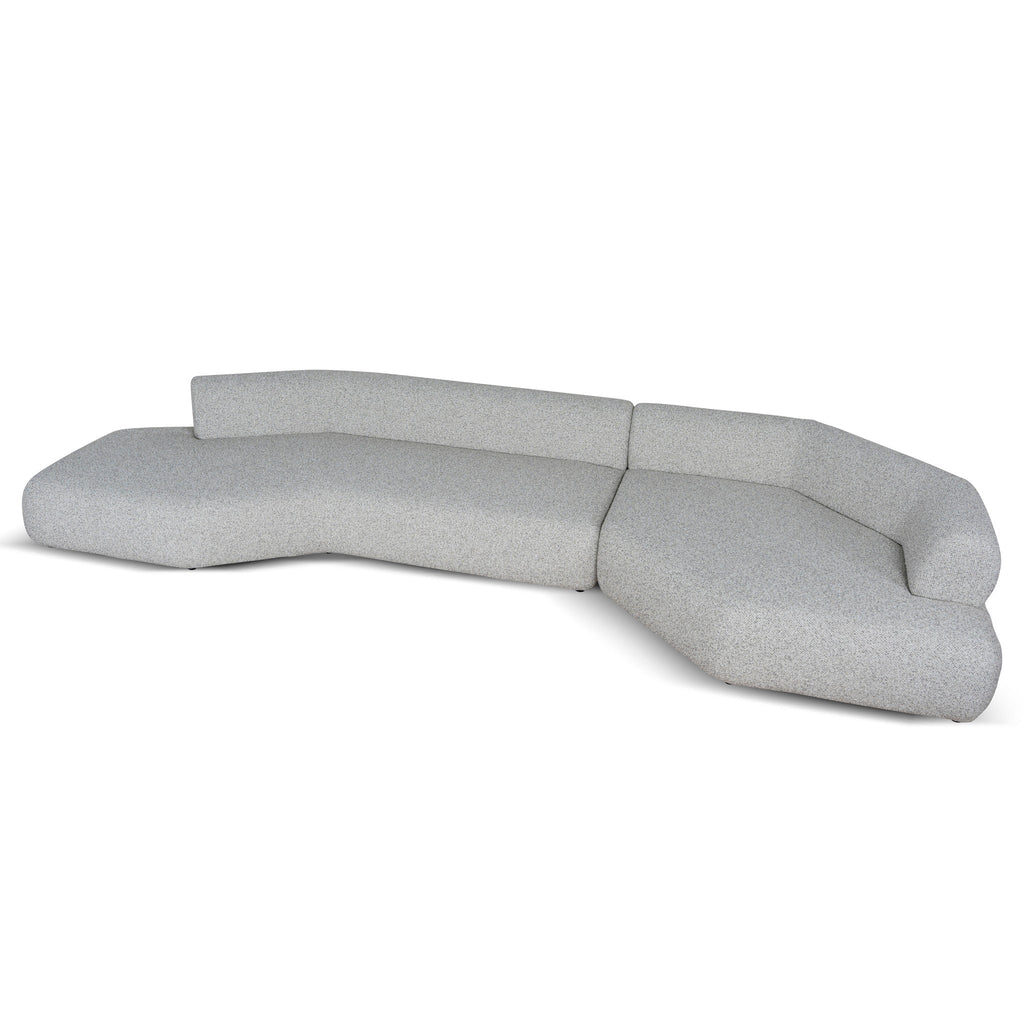 Left Chaise Corner Sofa - Noah Silver Lining