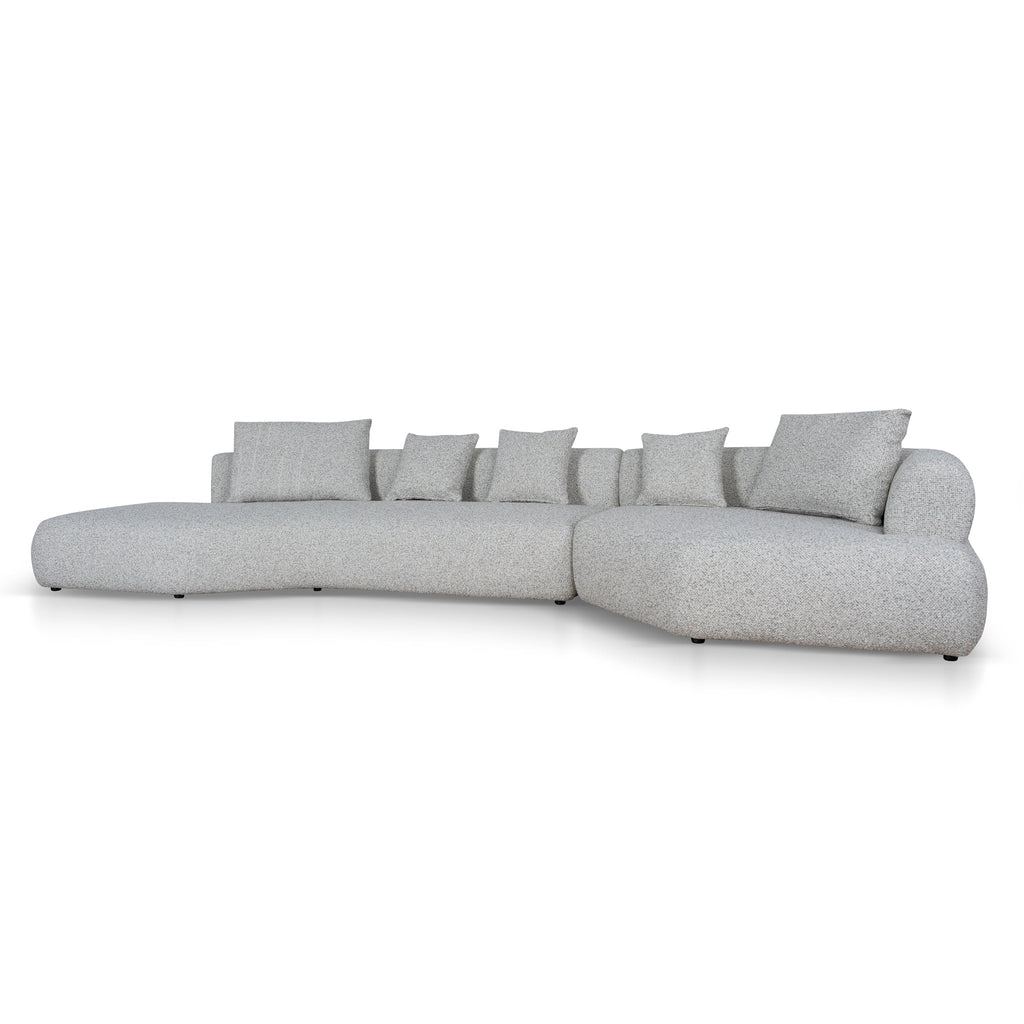 Left Chaise Corner Sofa - Noah Silver Lining