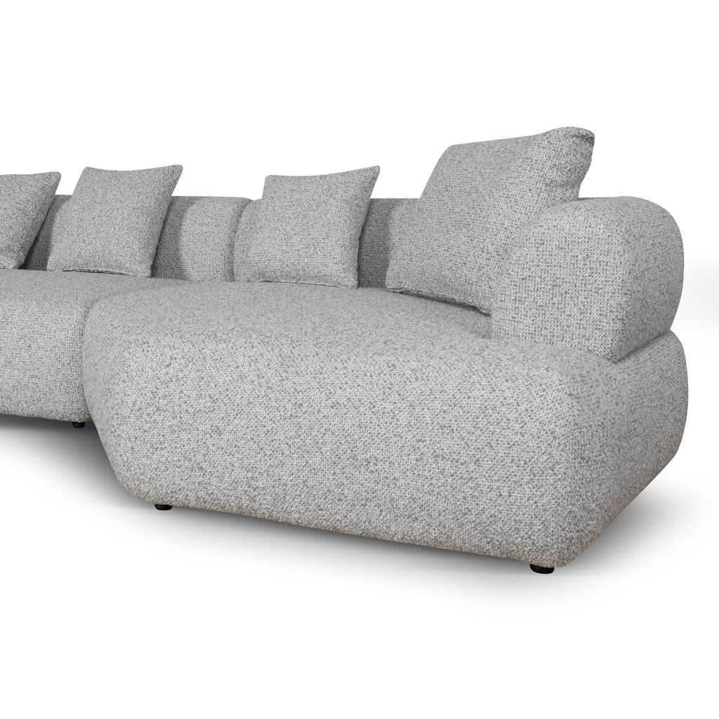 Left Chaise Corner Sofa - Noah Silver Lining