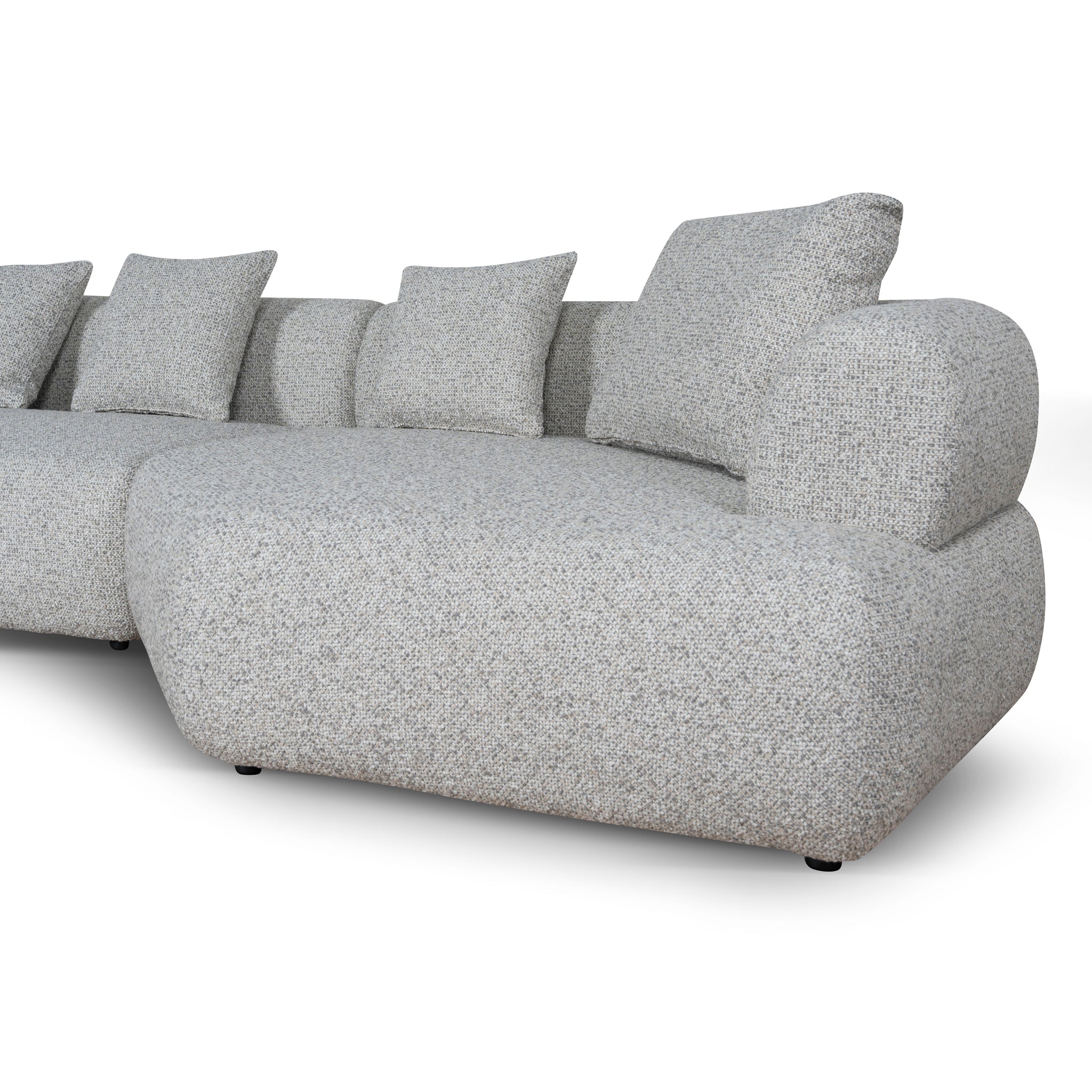 Left Chaise Corner Sofa - Noah Silver Lining