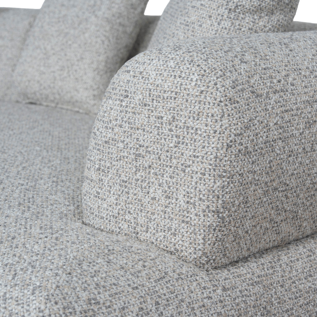 Left Chaise Corner Sofa - Noah Silver Lining