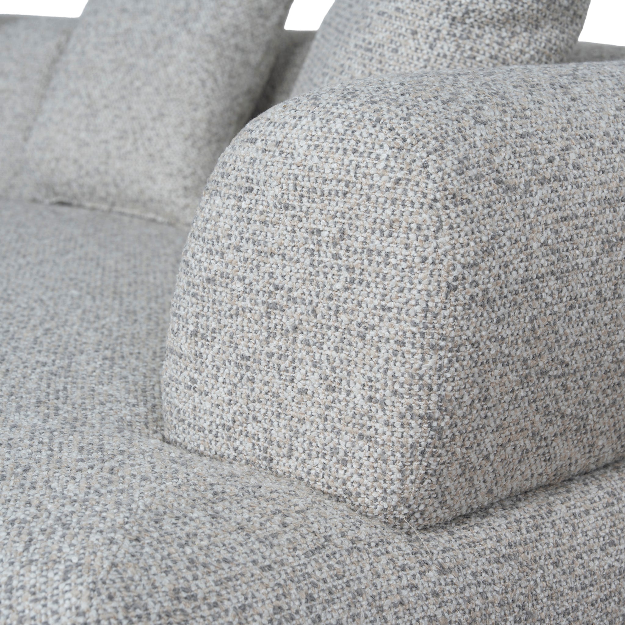 Left Chaise Corner Sofa - Noah Silver Lining