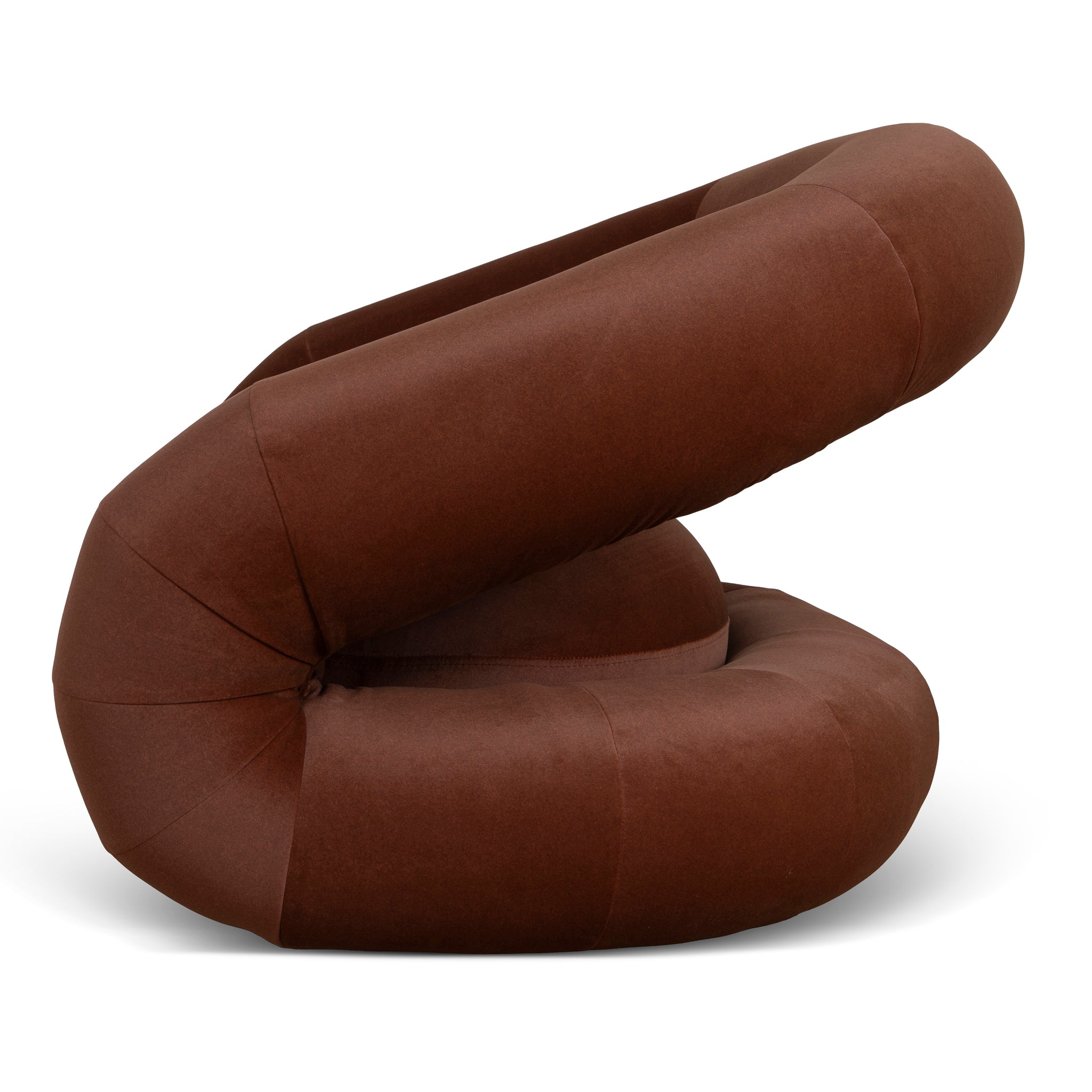 Swivel Armchair - Burnt Brown