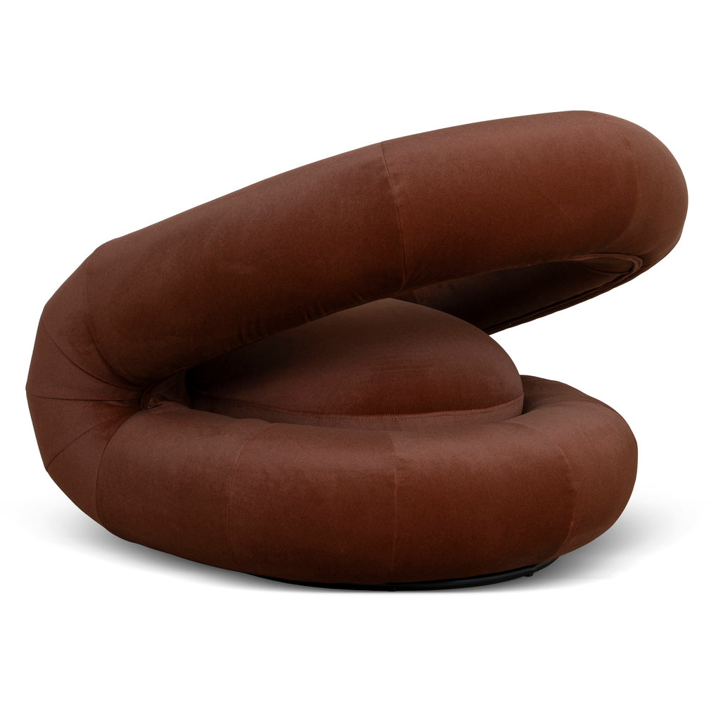 Swivel Armchair - Burnt Brown