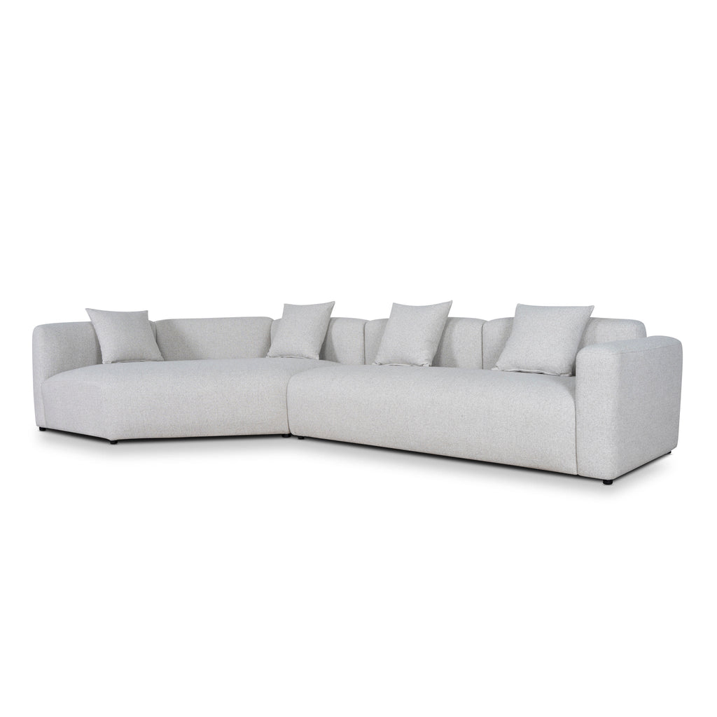Right Arm Corner Sofa - Textured Beige