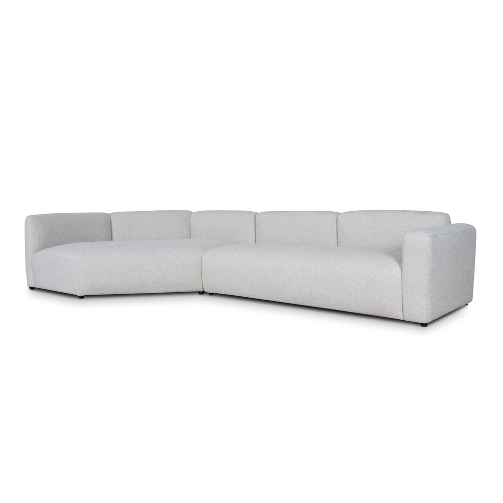 Right Arm Corner Sofa - Textured Beige