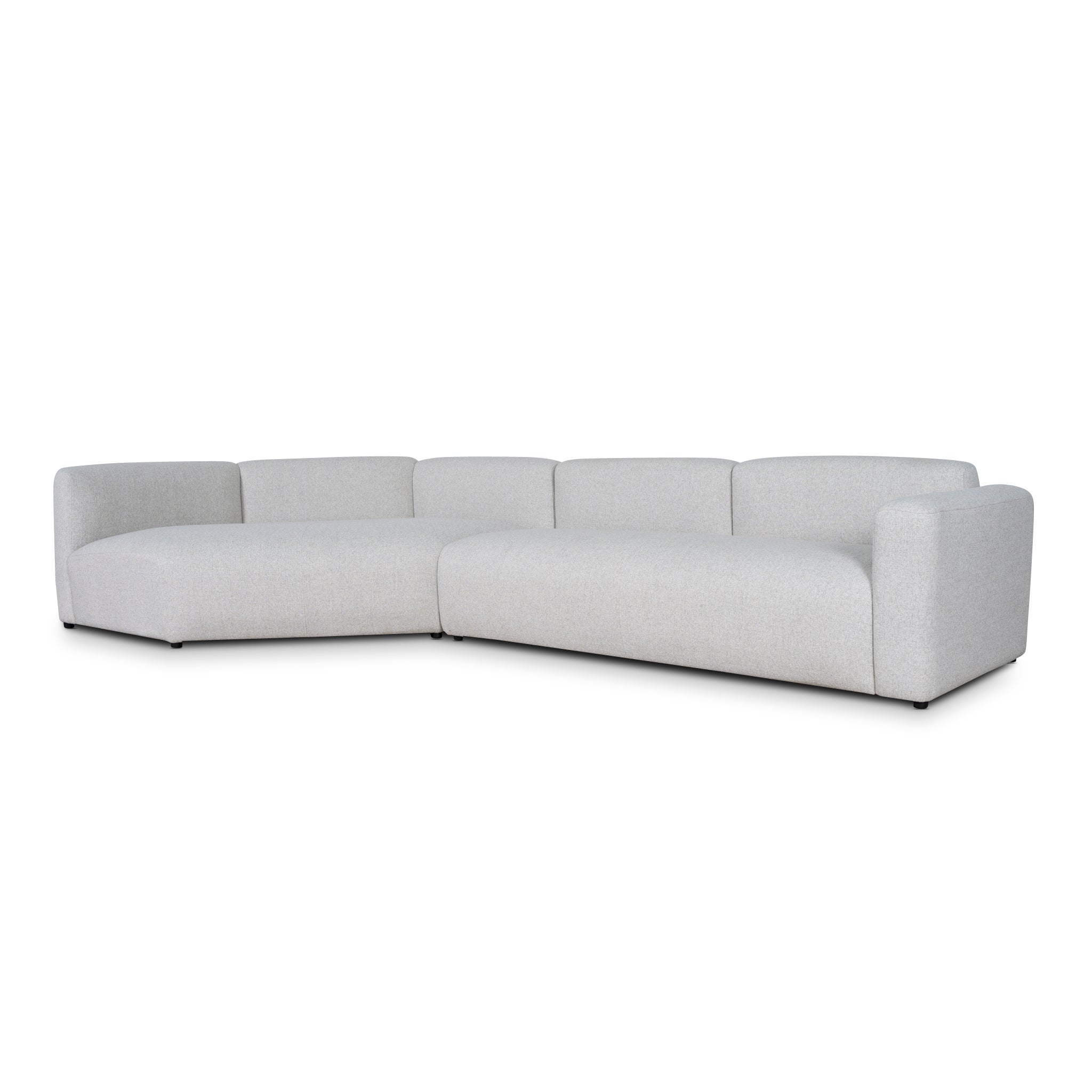 Right Arm Corner Sofa - Textured Beige