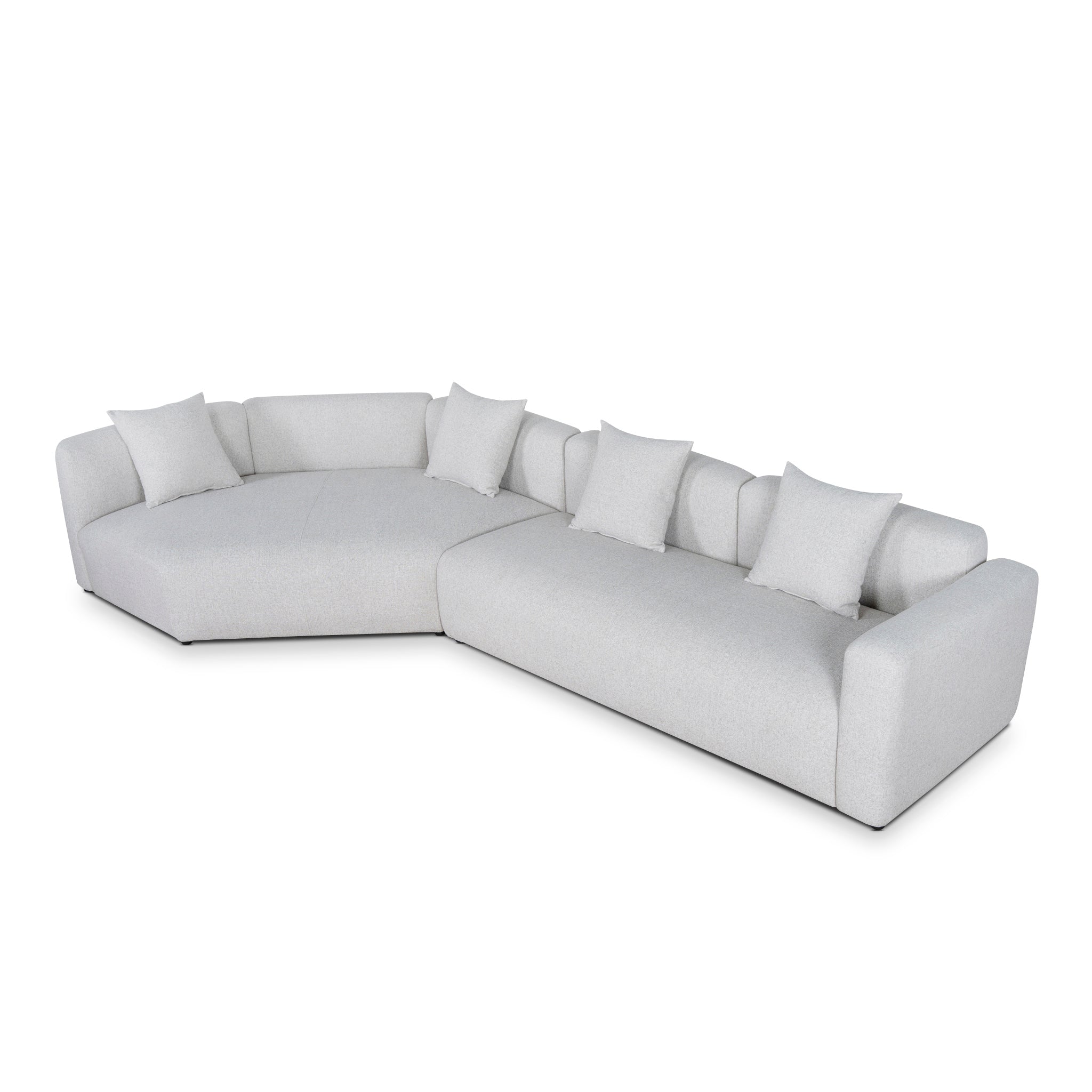 Right Arm Corner Sofa - Textured Beige