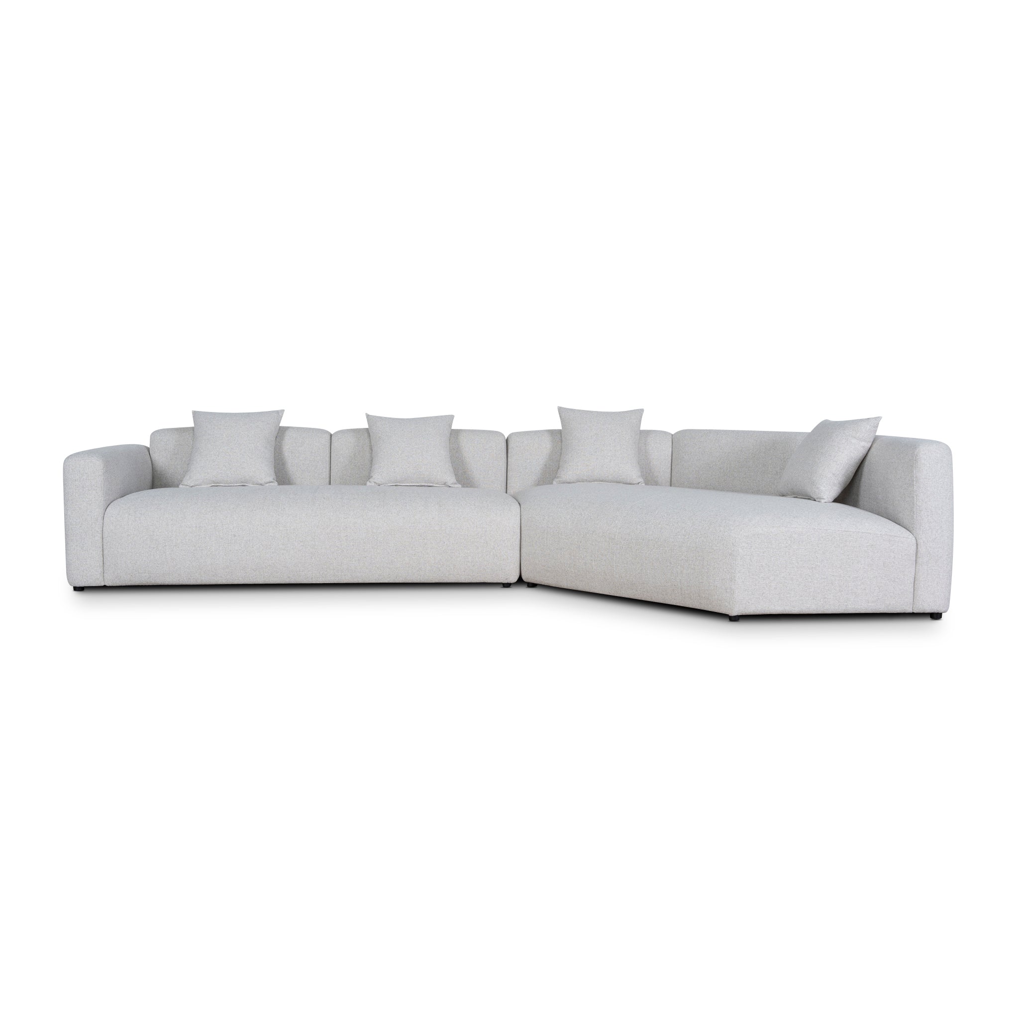 Left Arm Corner Sofa - Textured Beige
