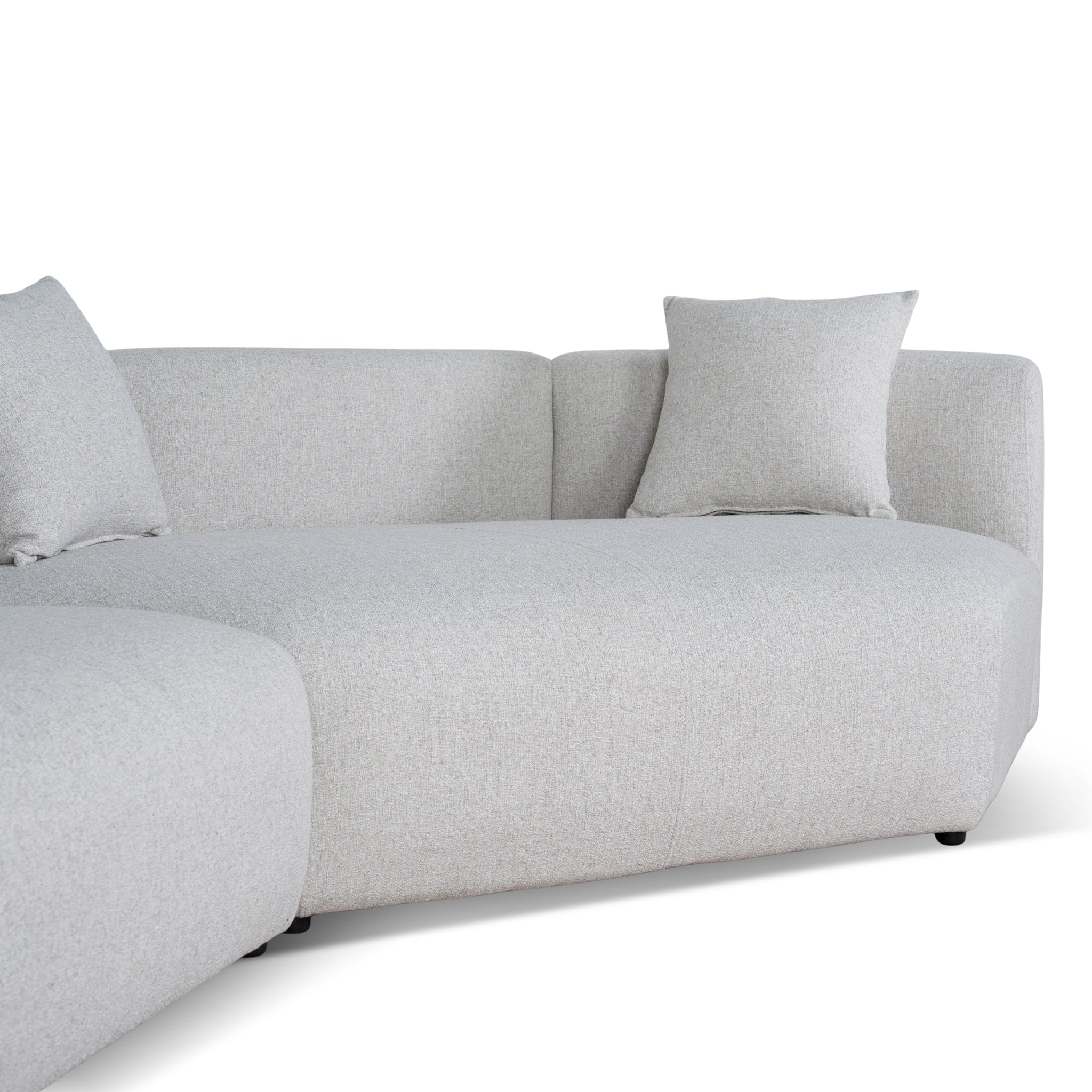 Left Arm Corner Sofa - Textured Beige