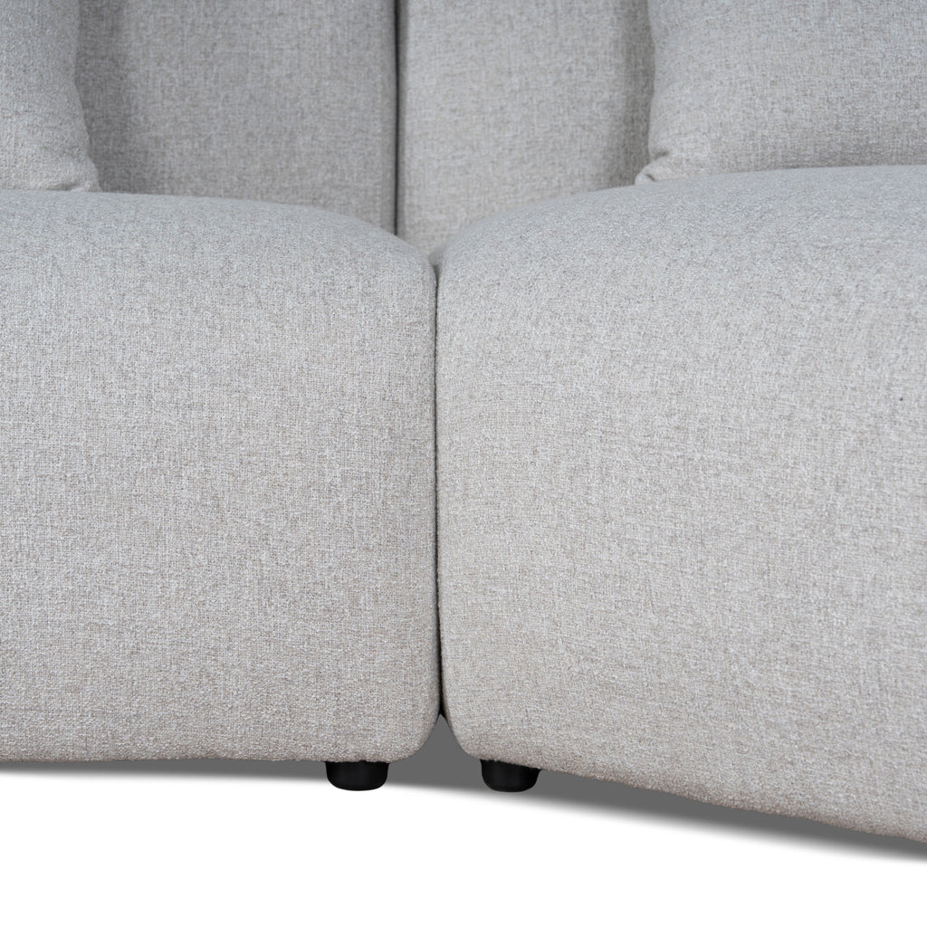 Left Arm Corner Sofa - Textured Beige