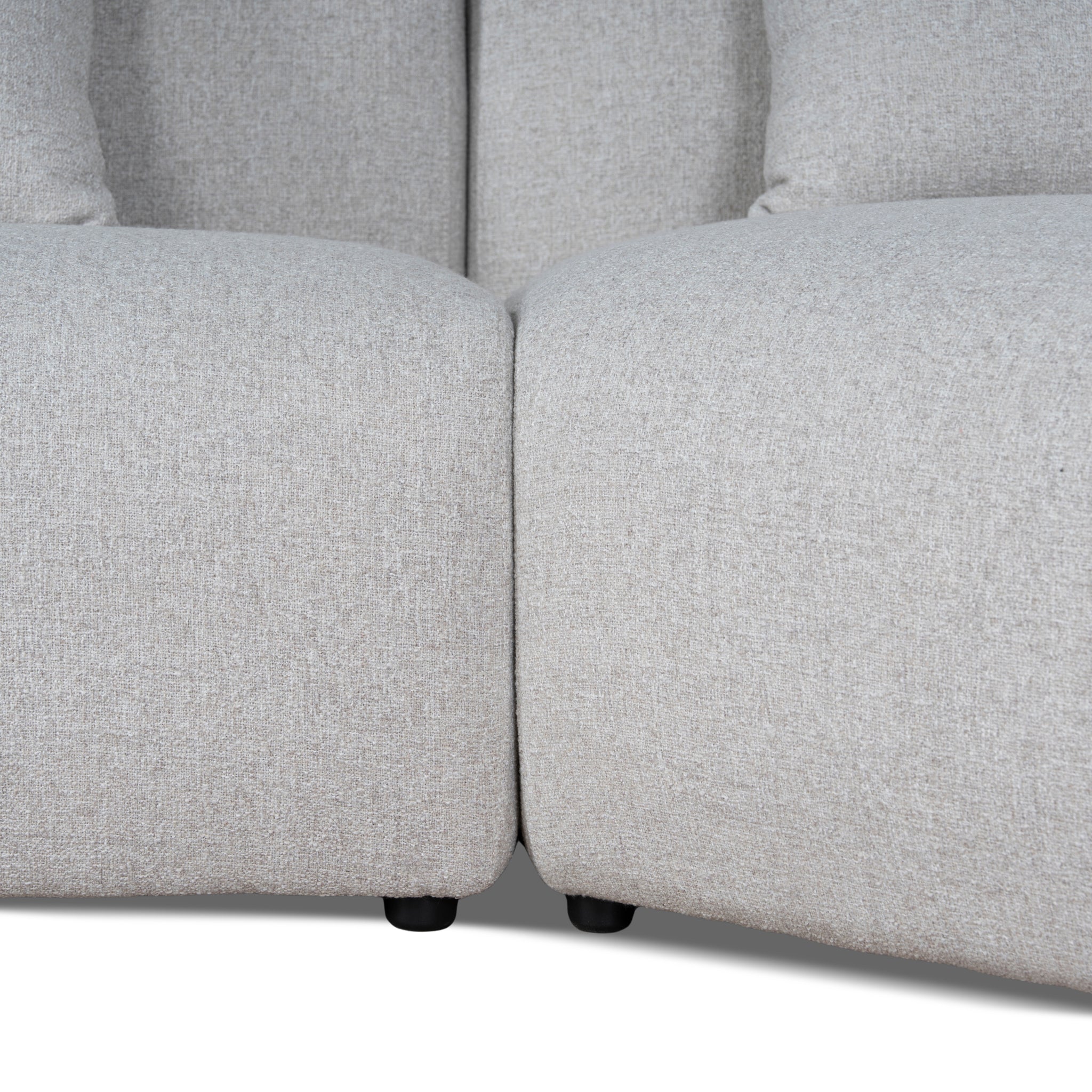 Left Arm Corner Sofa - Textured Beige