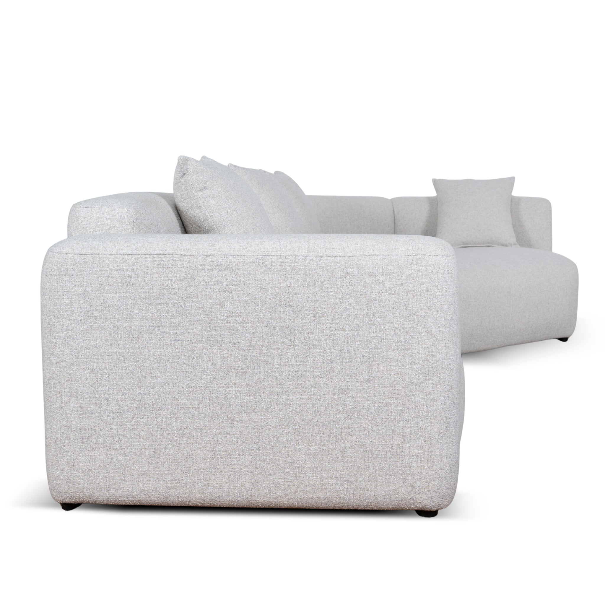 Left Arm Corner Sofa - Textured Beige