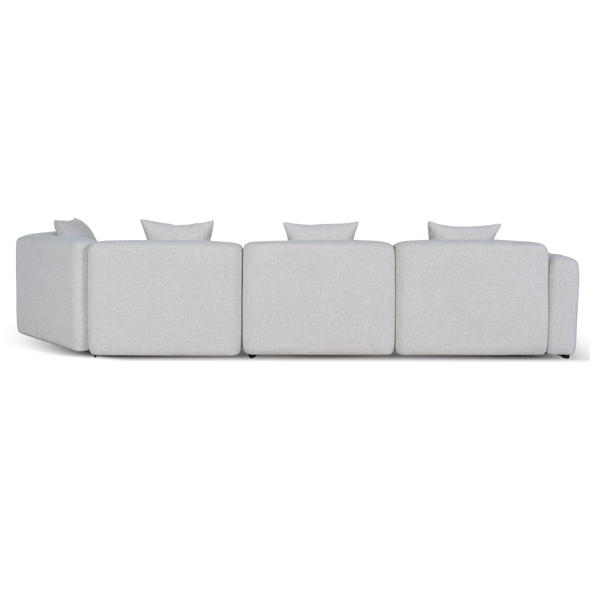 Left Arm Corner Sofa - Textured Beige
