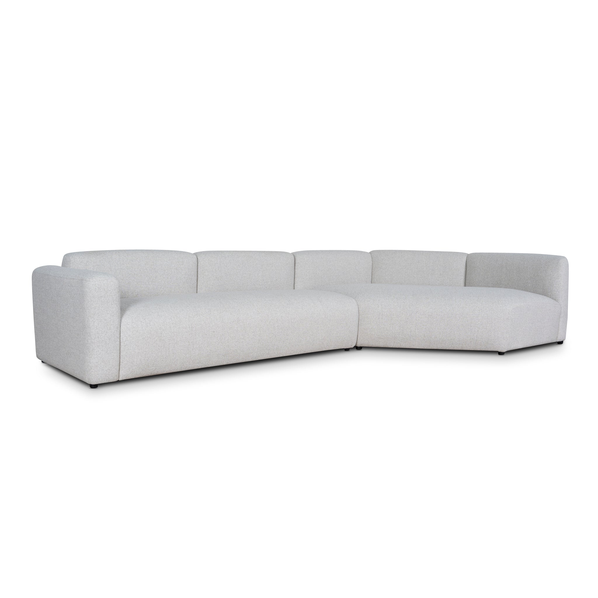 Left Arm Corner Sofa - Textured Beige