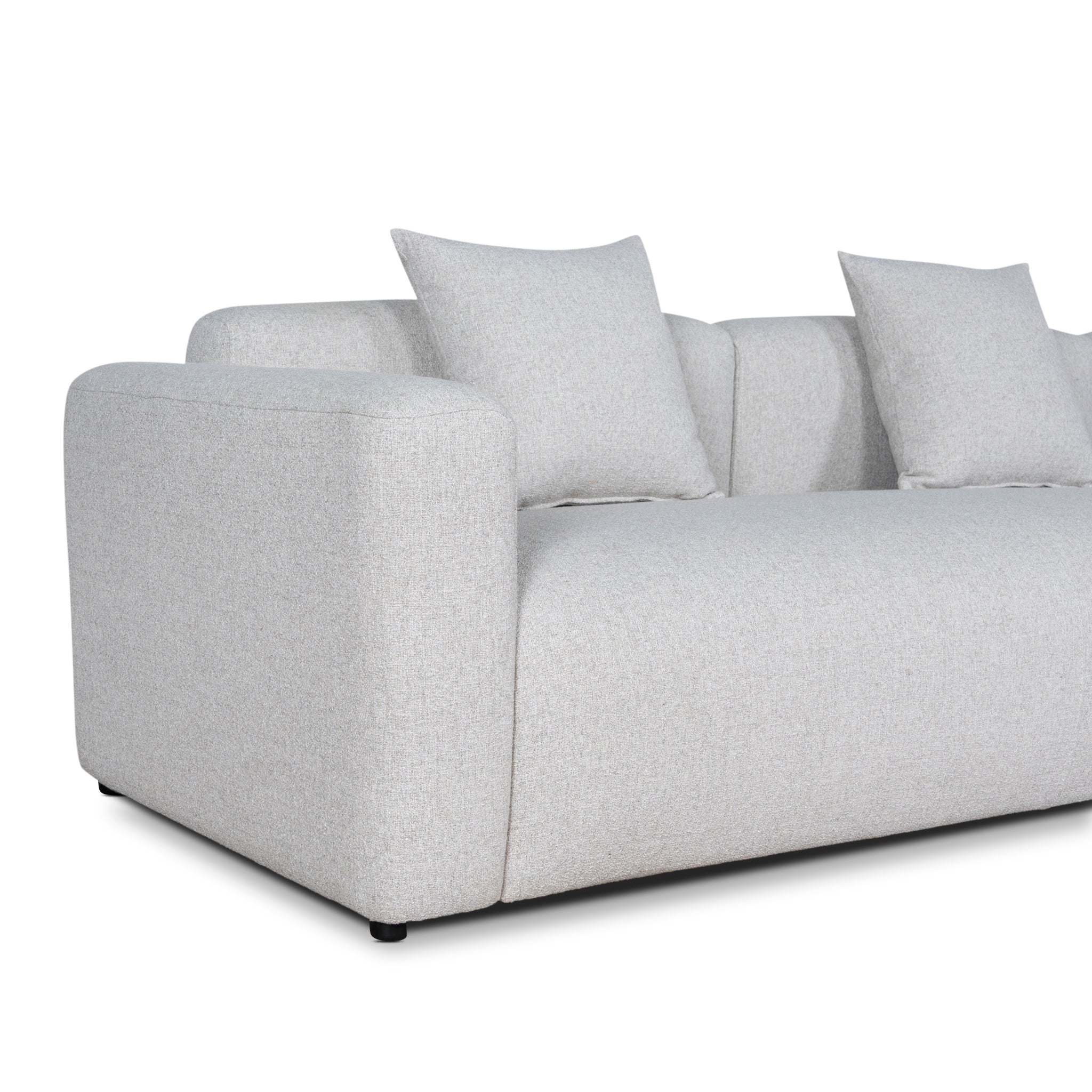 Left Arm Corner Sofa - Textured Beige