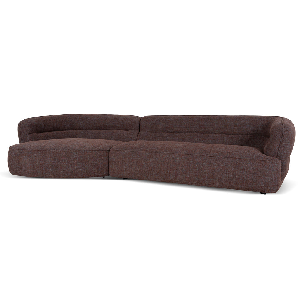 Left Chaise Sofa - Moss Brown