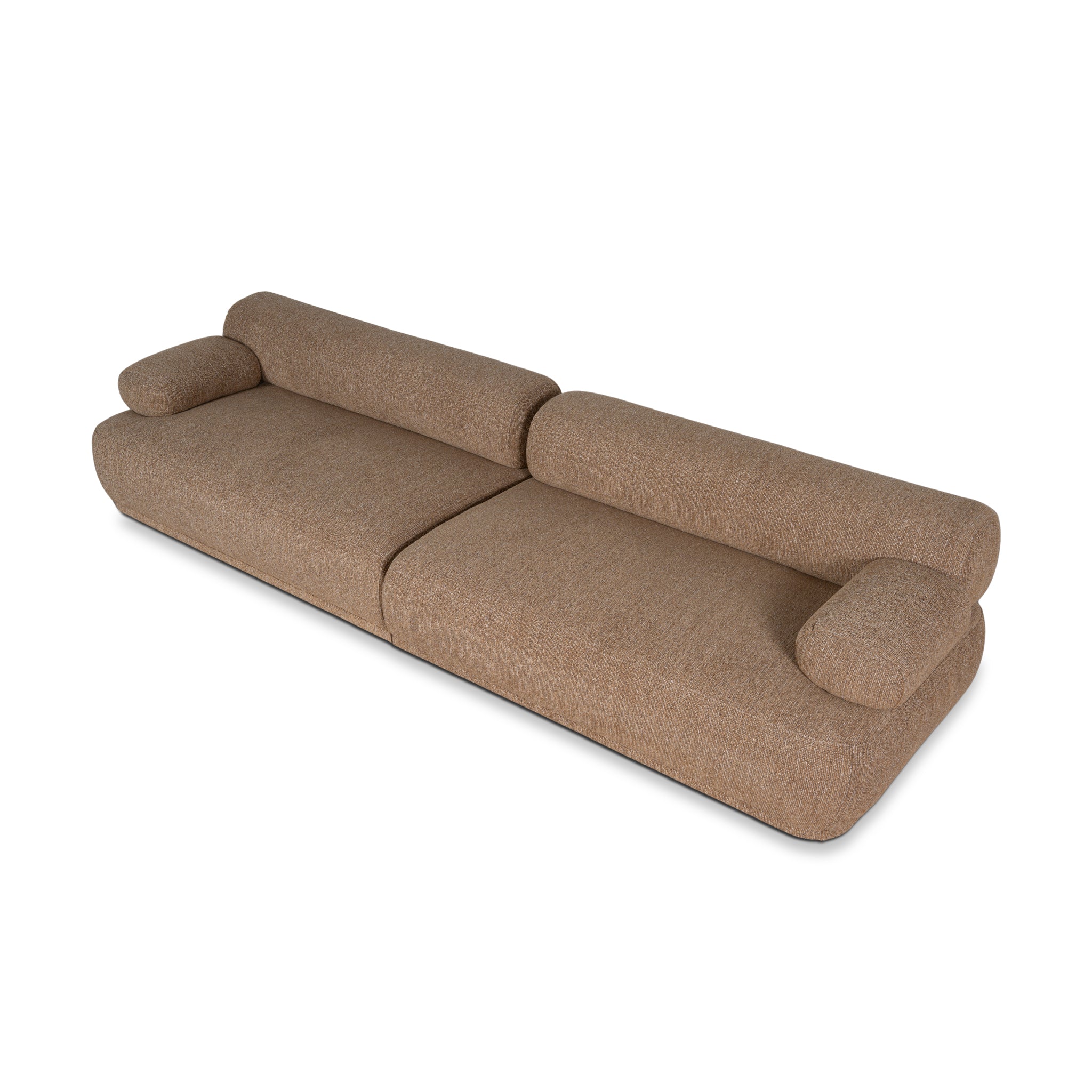 4 Seater Sofa - Almond Brown