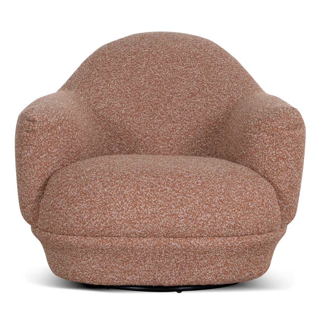 Swivel Armchair - Terracotta Brown