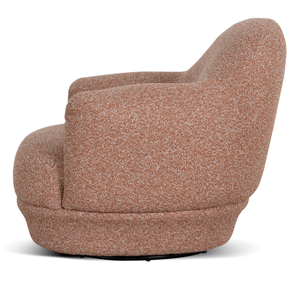 Swivel Armchair - Terracotta Brown