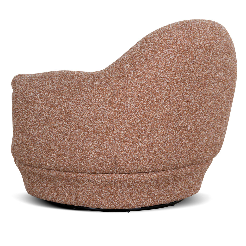 Swivel Armchair - Terracotta Brown