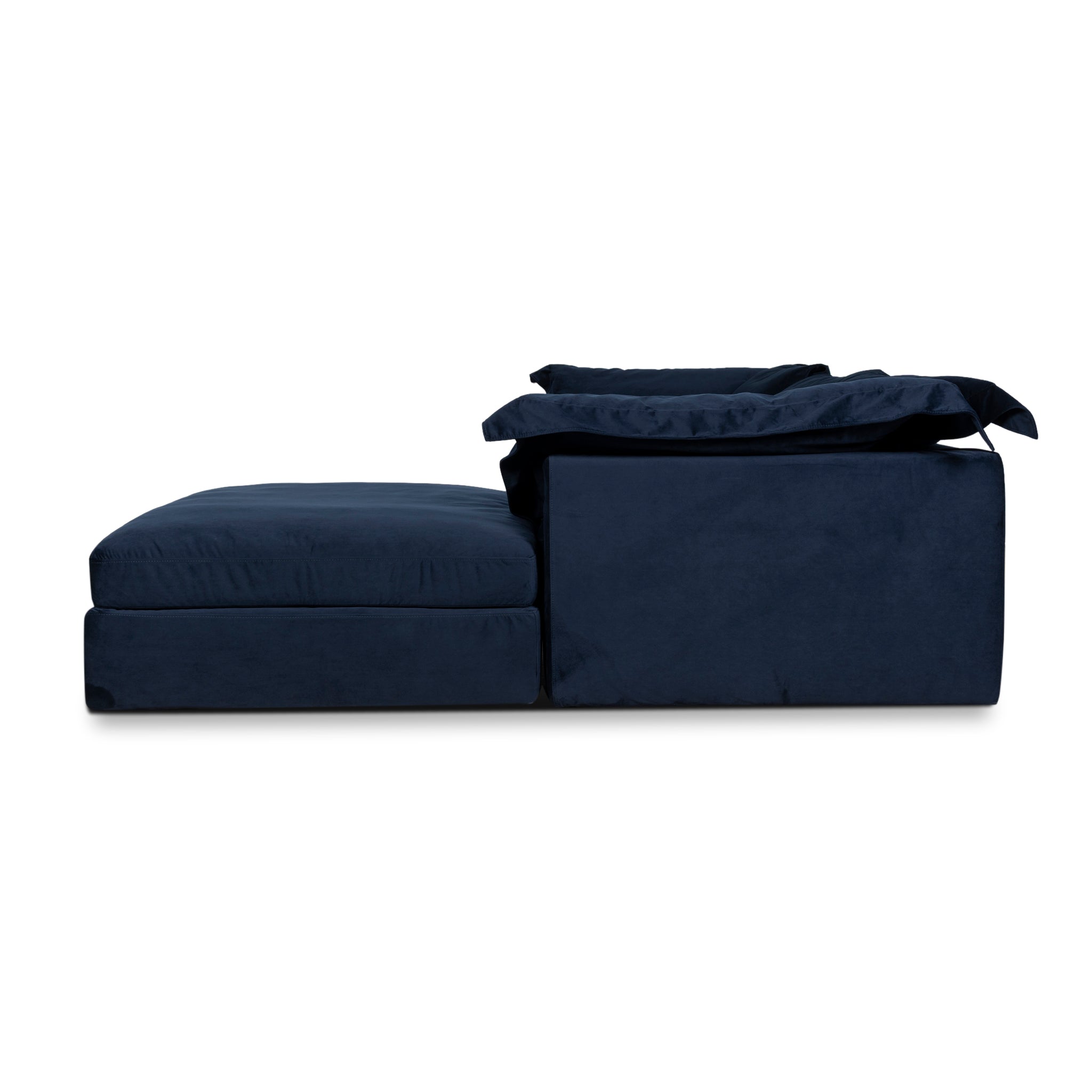 3 Seater Chaise Sofa - Navy Blue