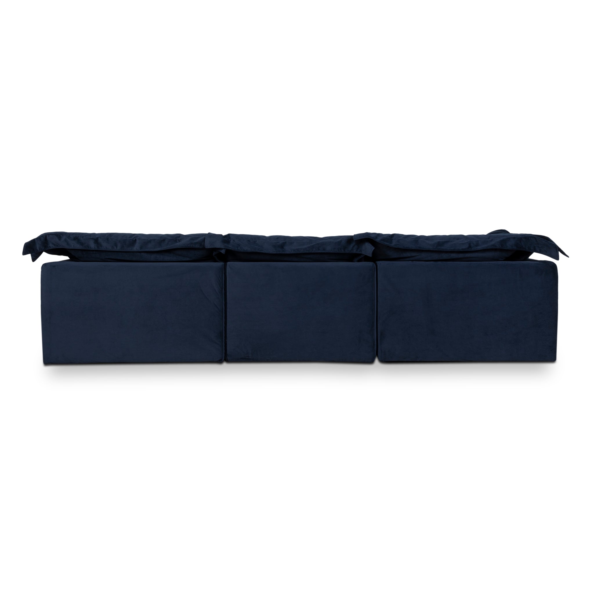 3 Seater Chaise Sofa - Navy Blue