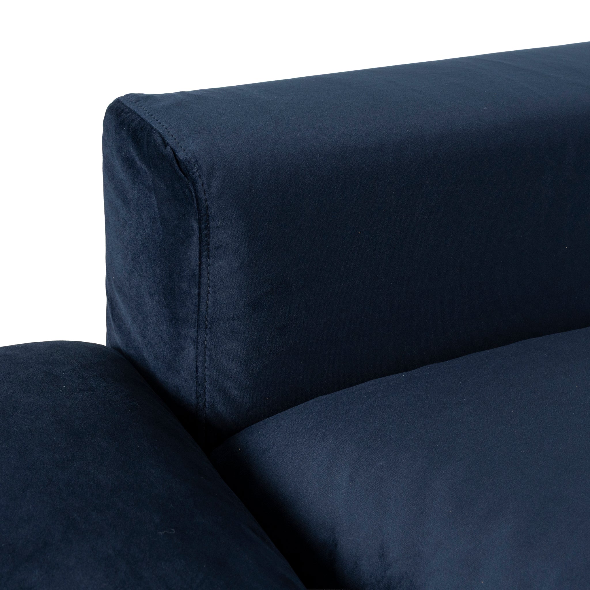 3 Seater Chaise Sofa - Navy Blue