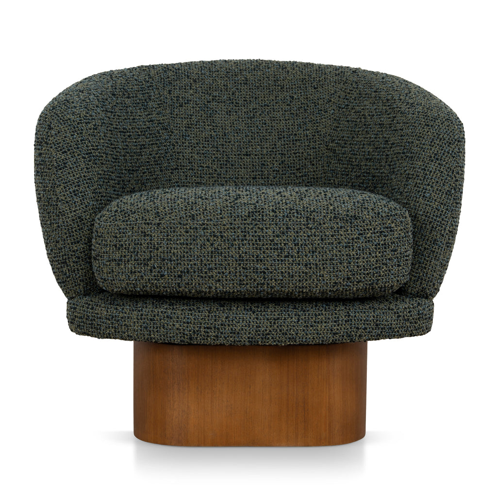 Fabric Swivel Armchair - Dusky Green