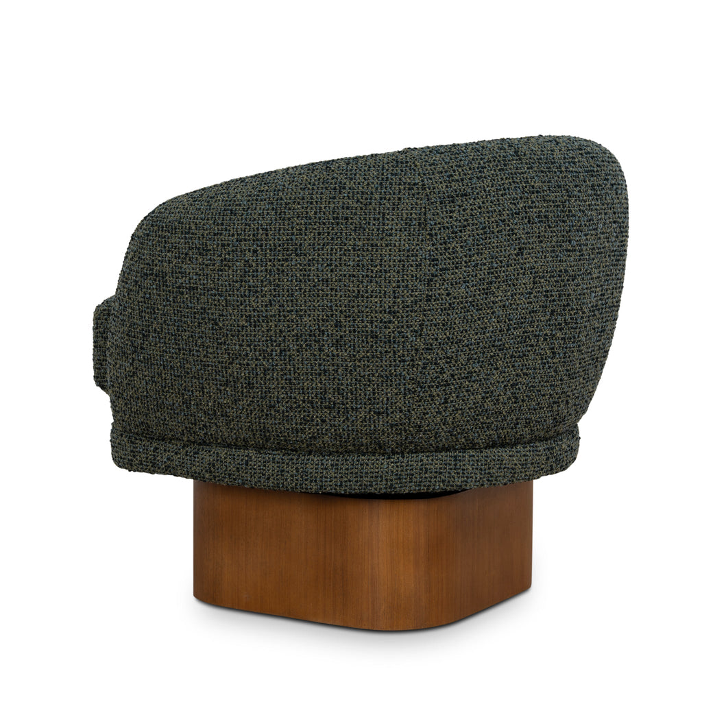 Fabric Swivel Armchair - Dusky Green