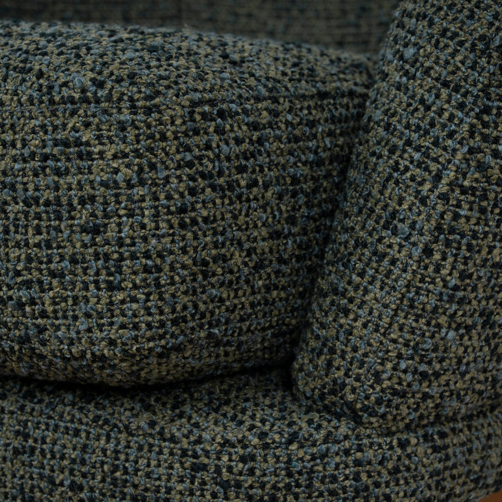 Fabric Swivel Armchair - Dusky Green