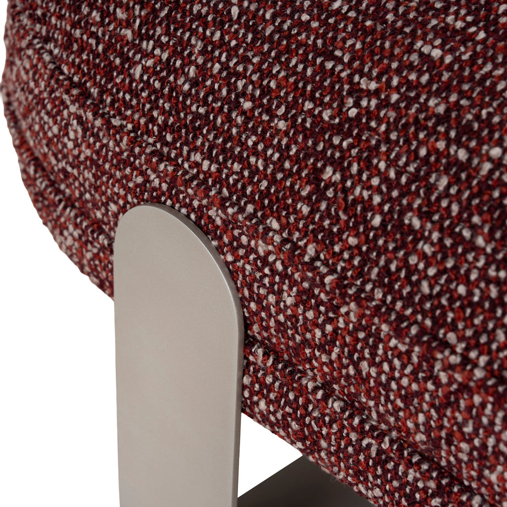 1.5m Long Bergamo BenchSeat - Autumn Red