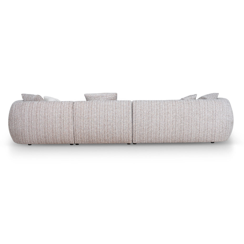 4 Seater Right Chaise Sofa - Plush Spec Brown