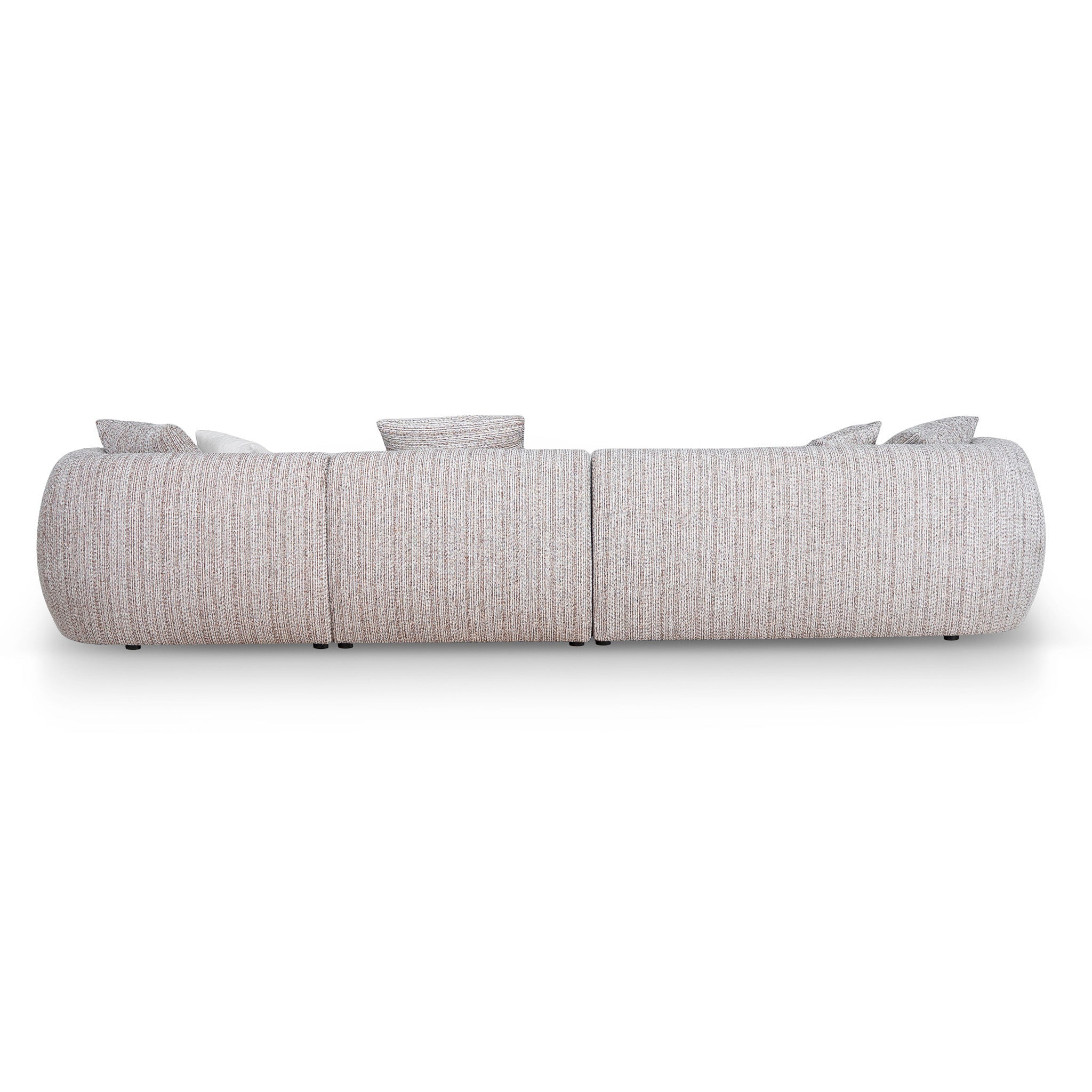 4 Seater Right Chaise Sofa - Plush Spec Brown