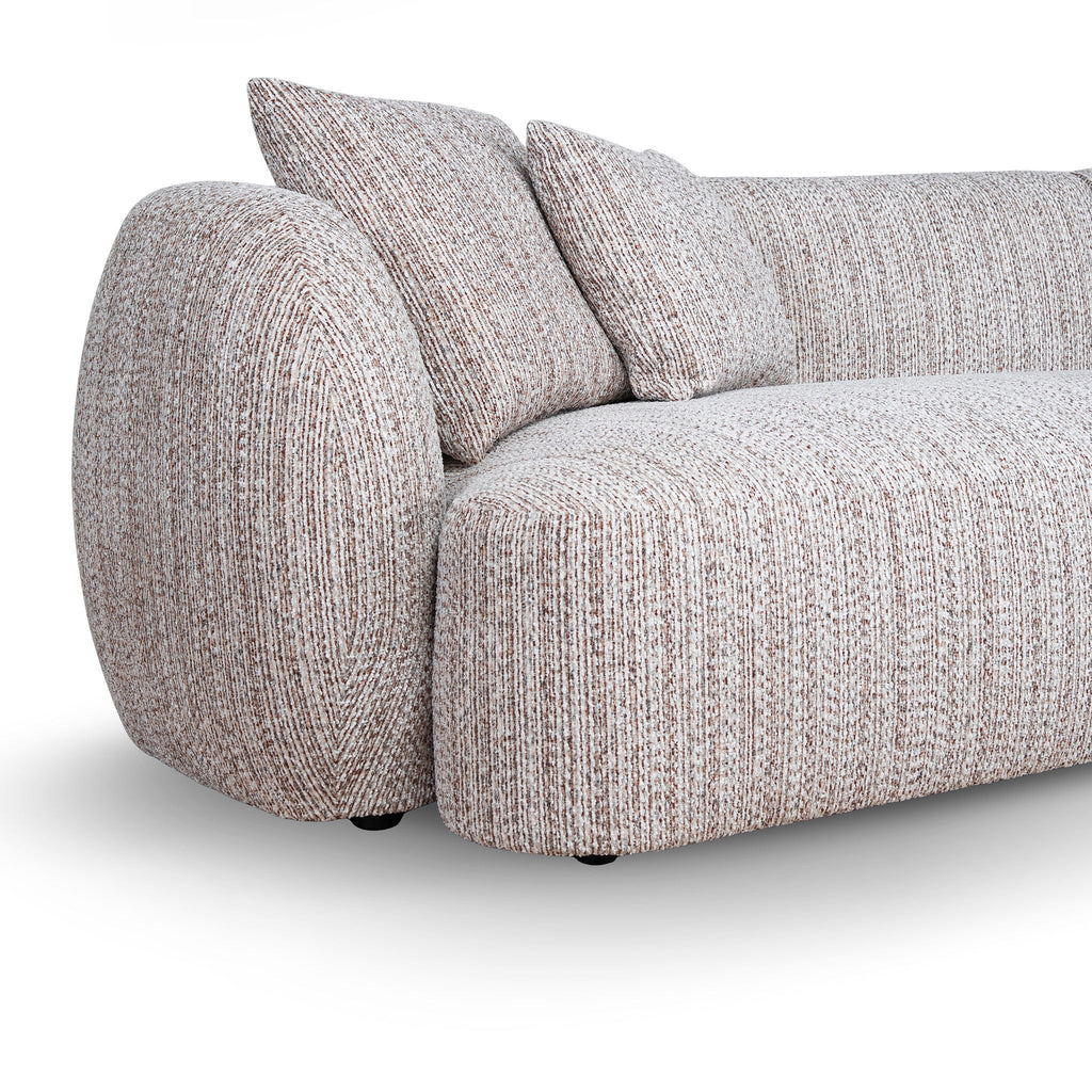 4 Seater Right Chaise Sofa - Plush Spec Brown