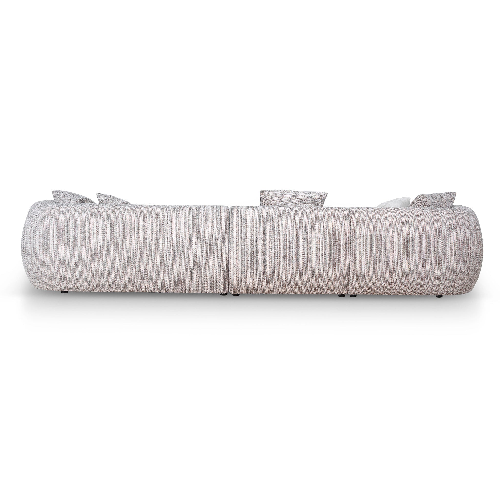 4 Seater Left Chaise Sofa - Plush Spec Brown