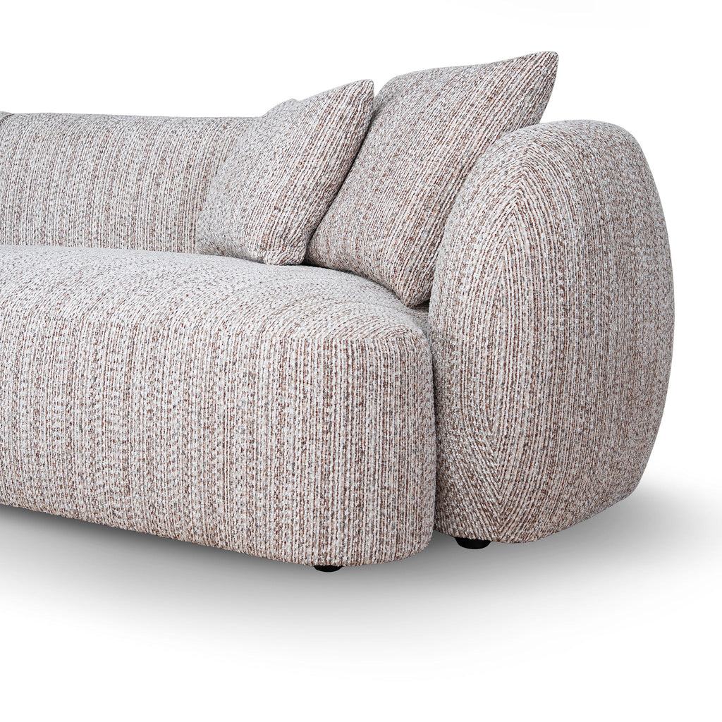 4 Seater Left Chaise Sofa - Plush Spec Brown