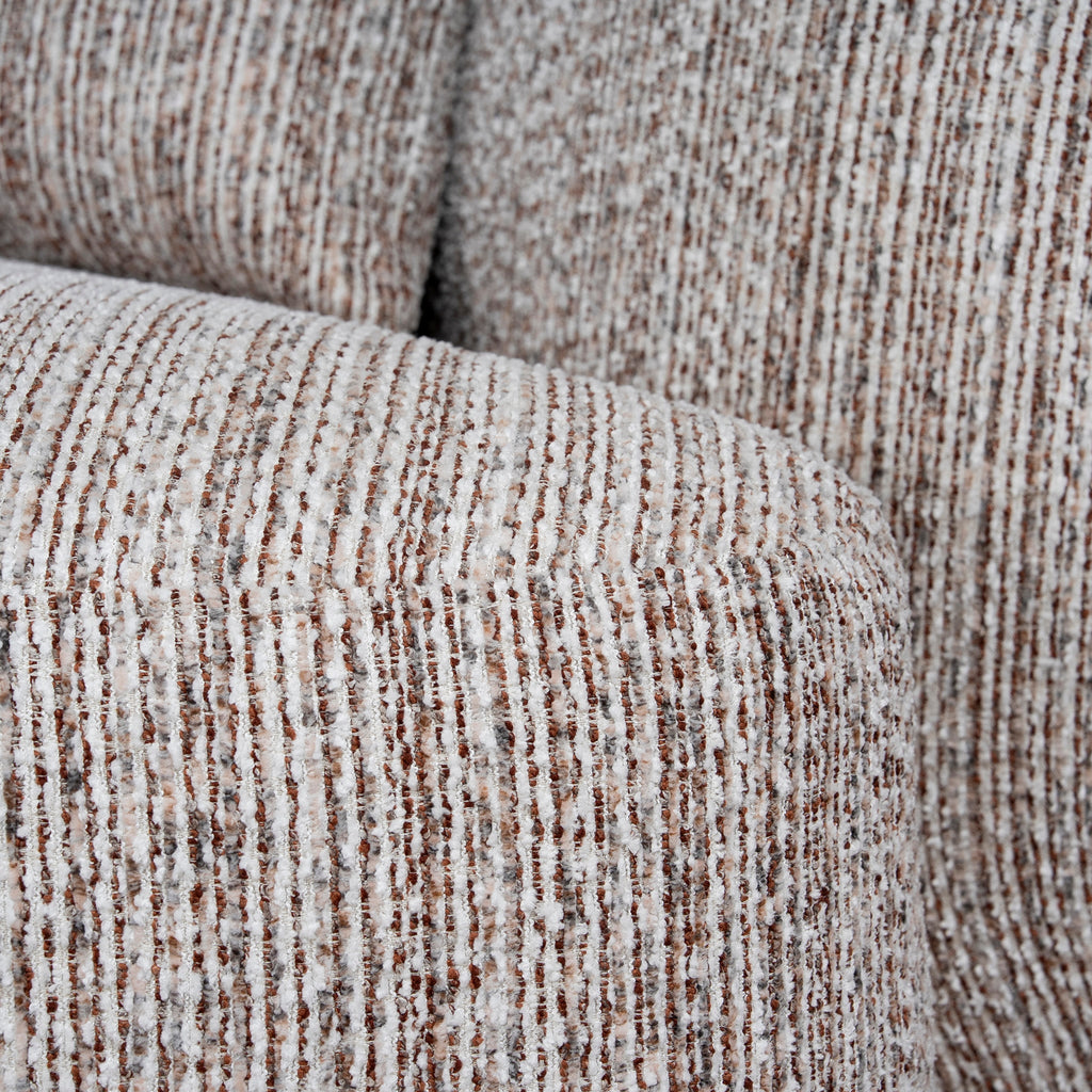 4 Seater Left Chaise Sofa - Plush Spec Brown