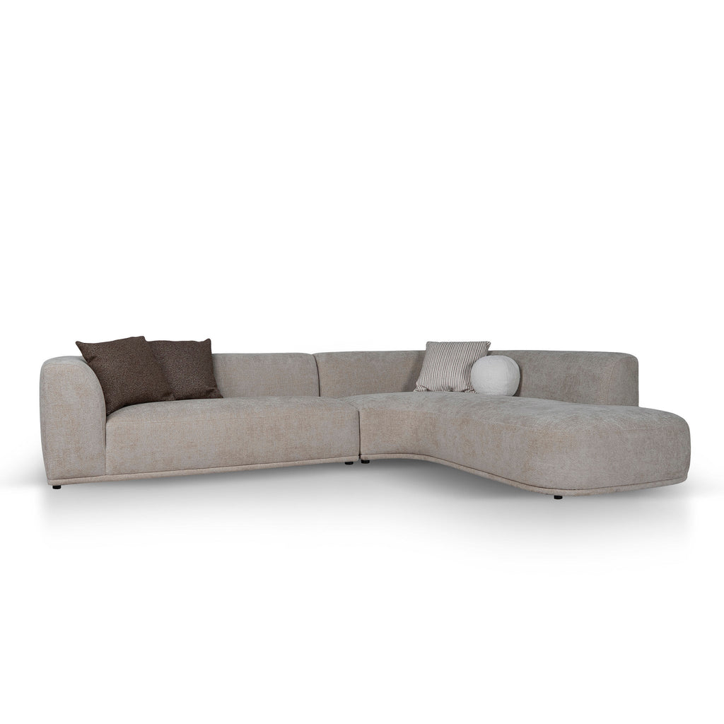 4 Seater Right Chaise Sofa - Lila Beige