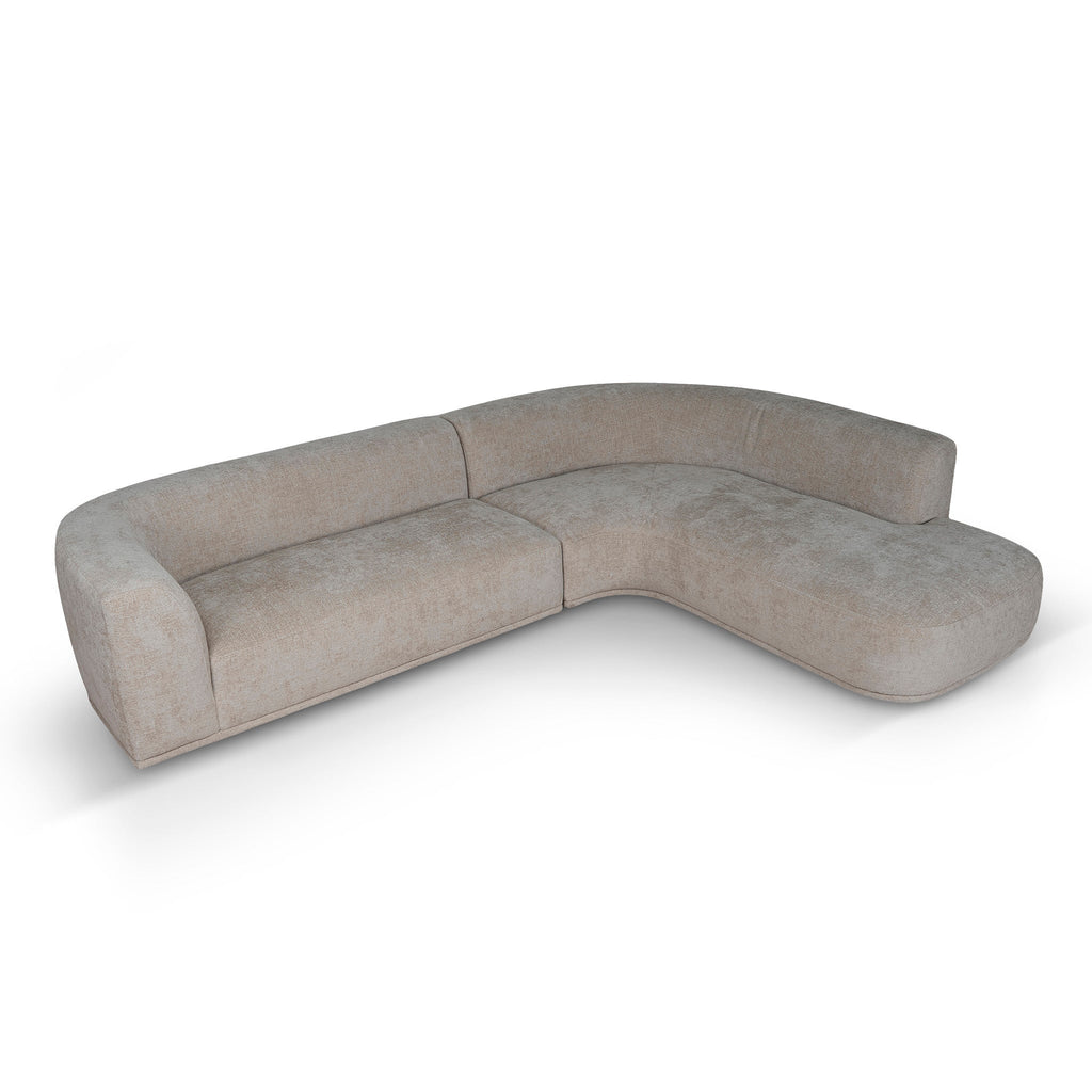 4 Seater Right Chaise Sofa - Lila Beige
